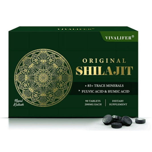 Organic Himalayan Shilajit Resin, 85+ Trace Minerals Complex for Focus & Energy, Overall Health, Immune Support